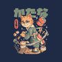 Sushi Slayer Cat-Womens-Fitted-Tee-eduely