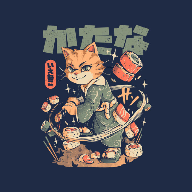 Sushi Slayer Cat-None-Fleece-Blanket-eduely