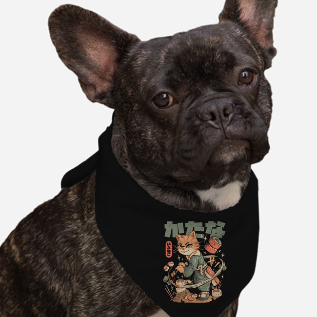 Sushi Slayer Cat-Dog-Bandana-Pet Collar-eduely