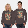 Sushi Slayer Cat-Unisex-Crew Neck-Sweatshirt-eduely