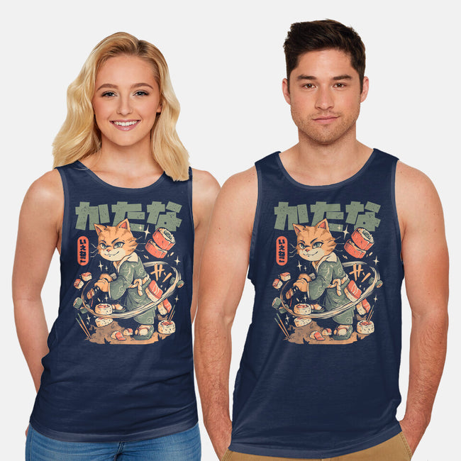 Sushi Slayer Cat-Unisex-Basic-Tank-eduely