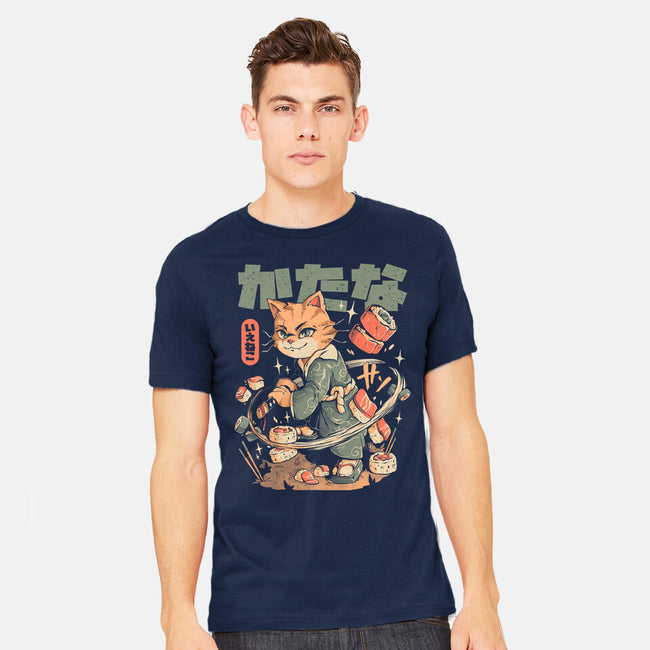 Sushi Slayer Cat-Mens-Heavyweight-Tee-eduely