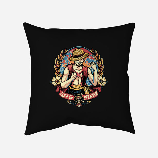 Ultimate Pirate King-None-Removable Cover-Throw Pillow-momma_gorilla