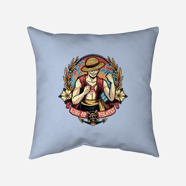 Ultimate Pirate King-None-Removable Cover-Throw Pillow-momma_gorilla