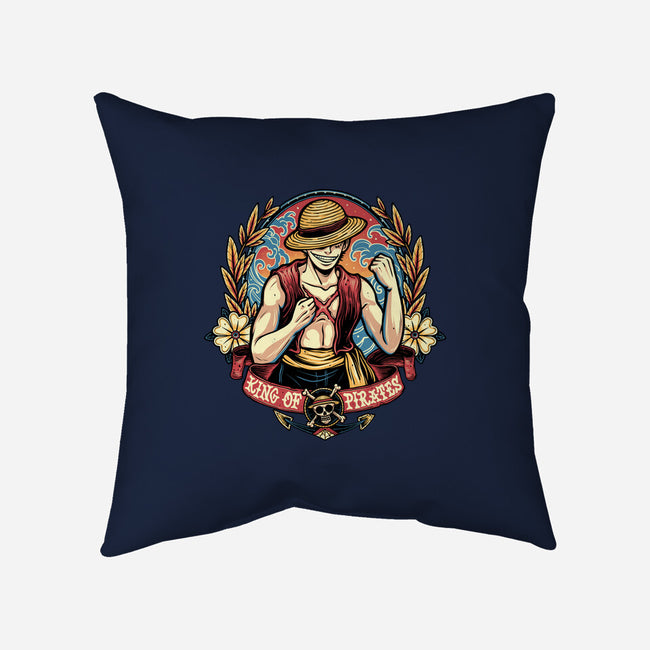 Ultimate Pirate King-None-Removable Cover-Throw Pillow-momma_gorilla