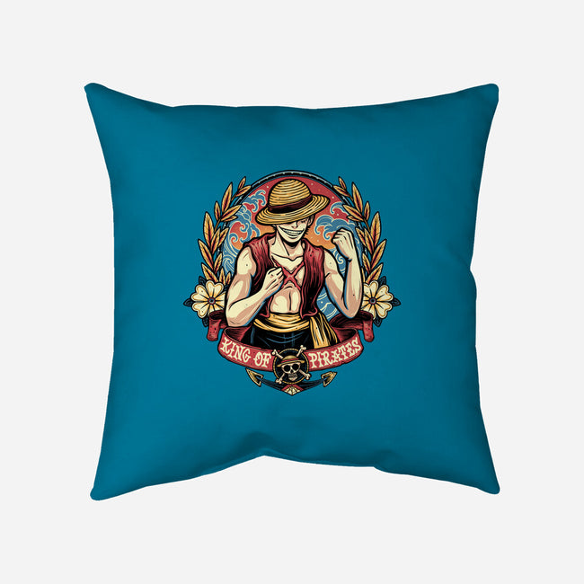 Ultimate Pirate King-None-Removable Cover-Throw Pillow-momma_gorilla