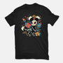 Night Skeleton-Womens-Fitted-Tee-IKILO