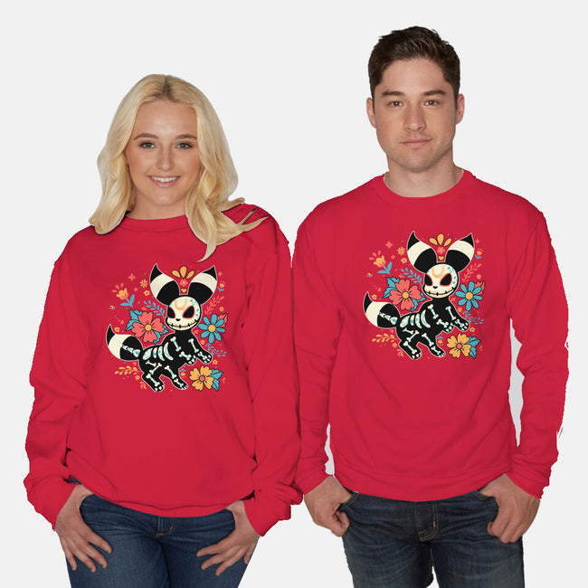 Night Skeleton-Unisex-Crew Neck-Sweatshirt-IKILO