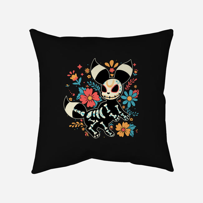 Night Skeleton-None-Non-Removable Cover w Insert-Throw Pillow-IKILO