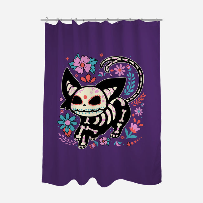 Day Skeleton-None-Polyester-Shower Curtain-IKILO