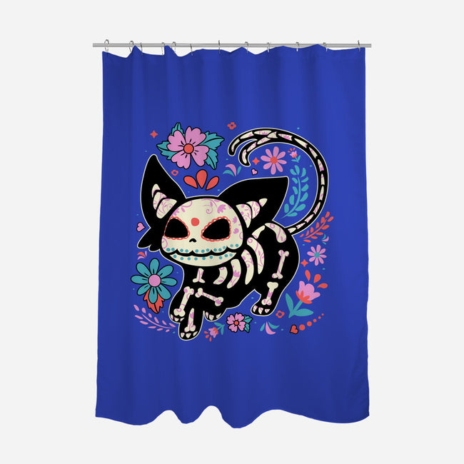Day Skeleton-None-Polyester-Shower Curtain-IKILO