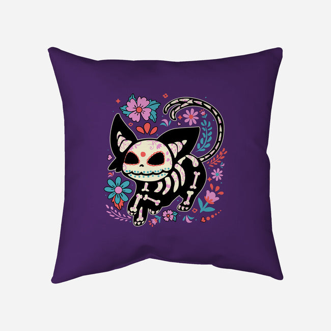 Day Skeleton-None-Removable Cover w Insert-Throw Pillow-IKILO