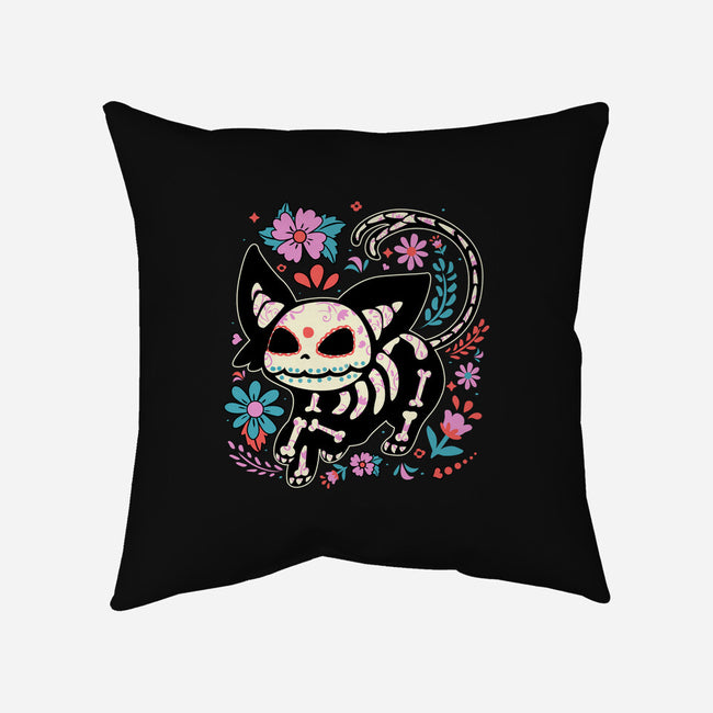 Day Skeleton-None-Removable Cover-Throw Pillow-IKILO