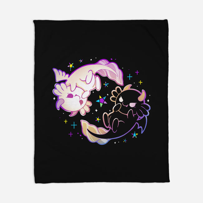 Halloween Axolotl-None-Fleece-Blanket-Vallina84
