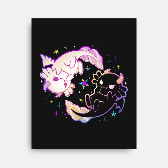 Halloween Axolotl-None-Stretched-Canvas-Vallina84