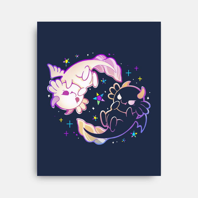 Halloween Axolotl-None-Stretched-Canvas-Vallina84
