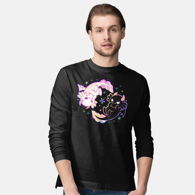 Halloween Axolotl-Mens-Long Sleeved-Tee-Vallina84