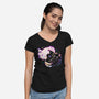 Halloween Axolotl-Womens-V-Neck-Tee-Vallina84