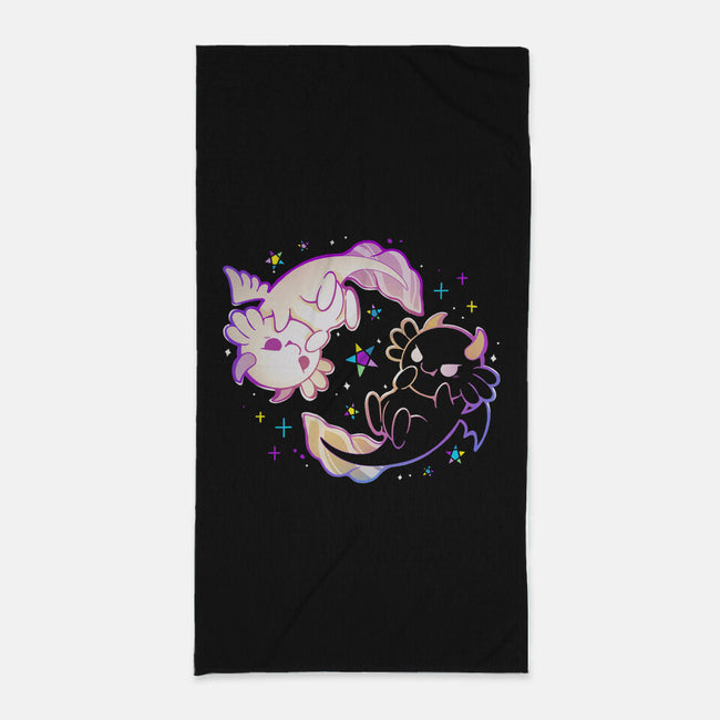 Halloween Axolotl-None-Beach-Towel-Vallina84