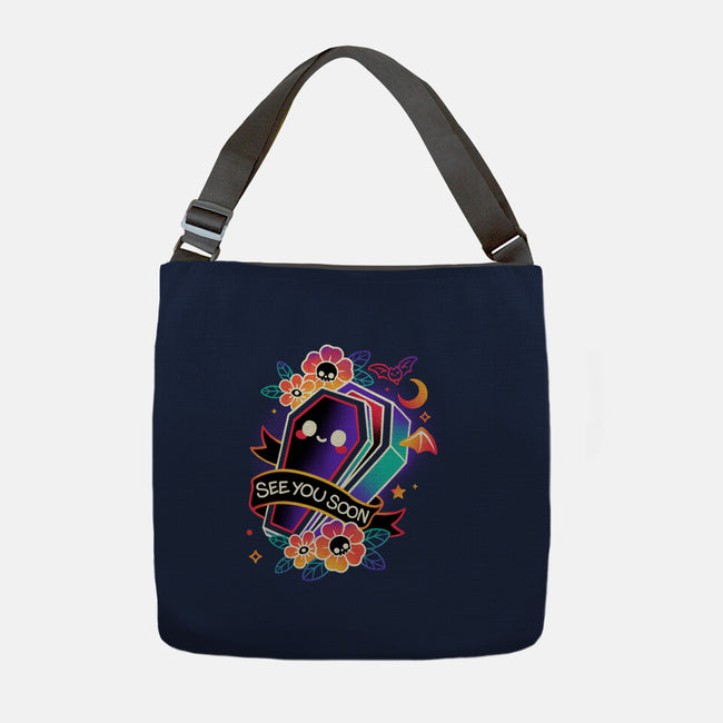 Coffin See You Soon-None-Adjustable Tote-Bag-NemiMakeit