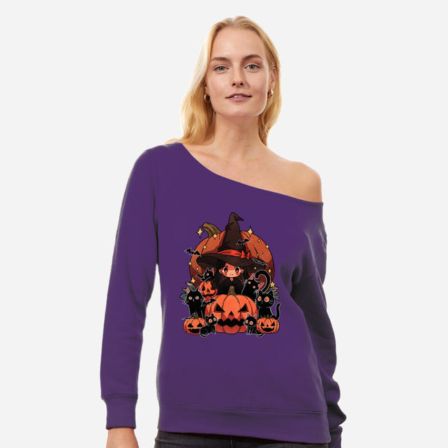 Spellbound Kitties-Womens-Off Shoulder-Sweatshirt-fanfreak1