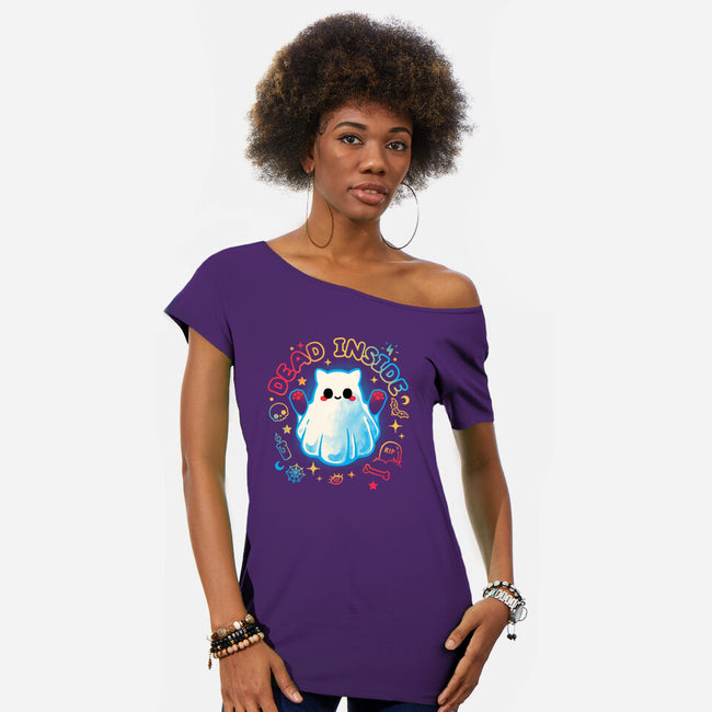 Cat Ghost Dead Inside-Womens-Off Shoulder-Tee-NemiMakeit