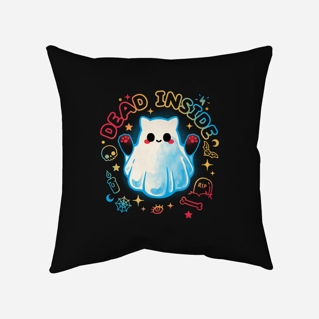 Cat Ghost Dead Inside-None-Removable Cover w Insert-Throw Pillow-NemiMakeit