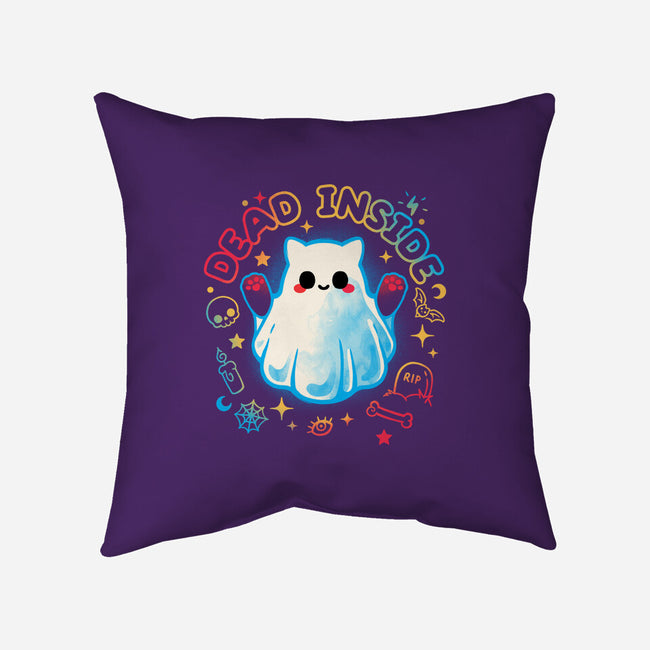 Cat Ghost Dead Inside-None-Removable Cover-Throw Pillow-NemiMakeit