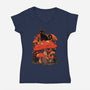 Feline Fungi-Womens-V-Neck-Tee-fanfreak1