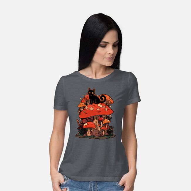 Feline Fungi-Womens-Basic-Tee-fanfreak1