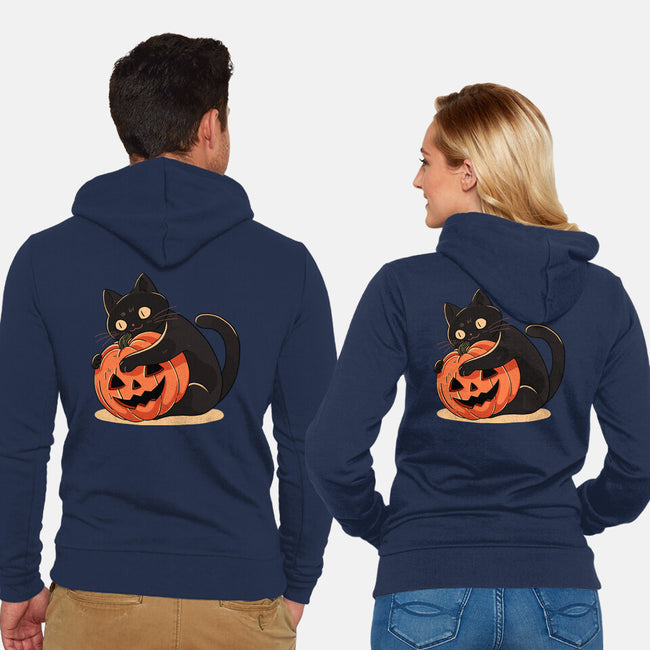 Pumpkin Embrace-Unisex-Zip-Up-Sweatshirt-fanfreak1