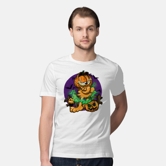 Garfield Halloween-Mens-Premium-Tee-By Berto