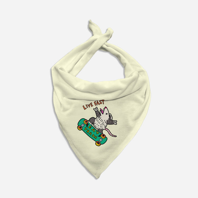 Skate And Eat Trash-Dog-Bandana-Pet Collar-MaxoArt