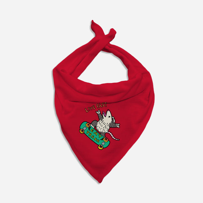 Skate And Eat Trash-Dog-Bandana-Pet Collar-MaxoArt