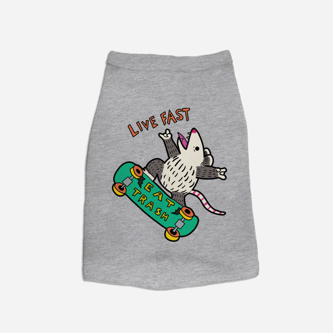 Skate And Eat Trash-Cat-Basic-Pet Tank-MaxoArt