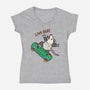 Skate And Eat Trash-Womens-V-Neck-Tee-MaxoArt