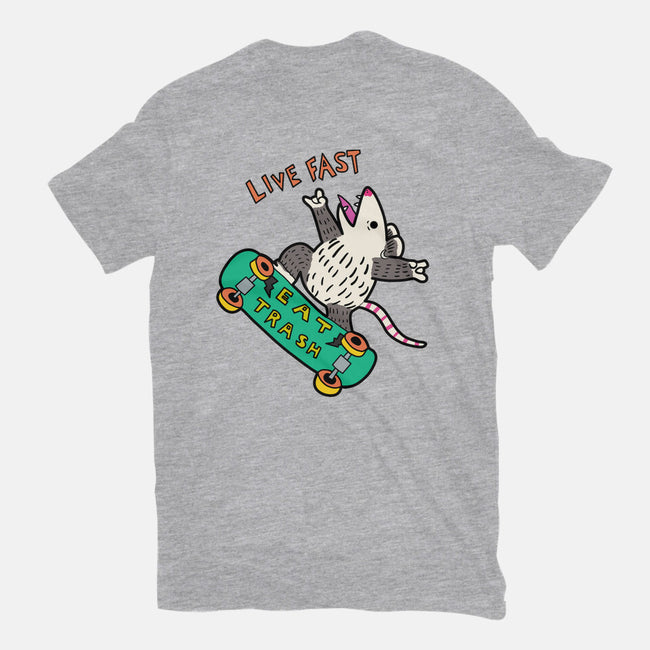 Skate And Eat Trash-Womens-Basic-Tee-MaxoArt