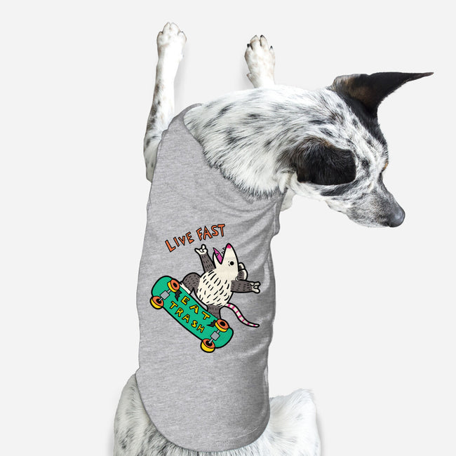 Skate And Eat Trash-Dog-Basic-Pet Tank-MaxoArt