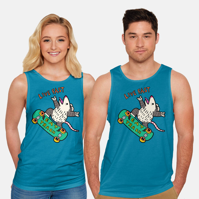 Skate And Eat Trash-Unisex-Basic-Tank-MaxoArt