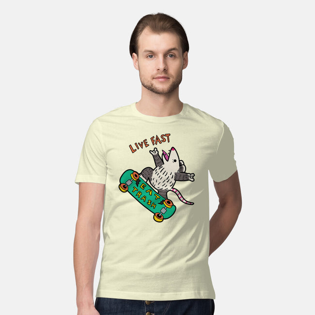 Skate And Eat Trash-Mens-Premium-Tee-MaxoArt