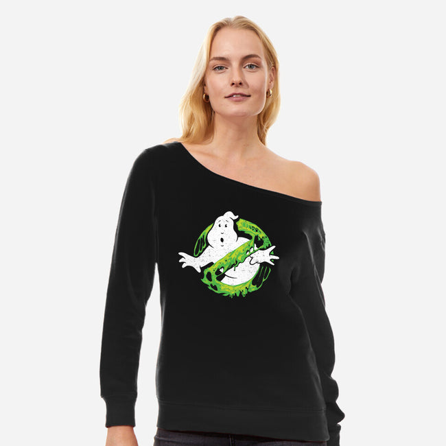 No Ghosts!-Womens-Off Shoulder-Sweatshirt-dalethesk8er