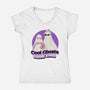 Cool Ghosts Book Club-Womens-V-Neck-Tee-Paola Locks