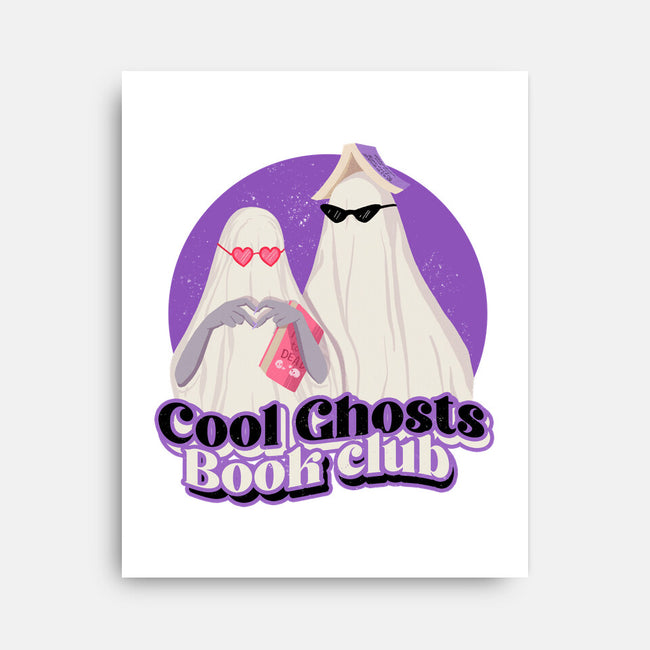 Cool Ghosts Book Club-None-Stretched-Canvas-Paola Locks