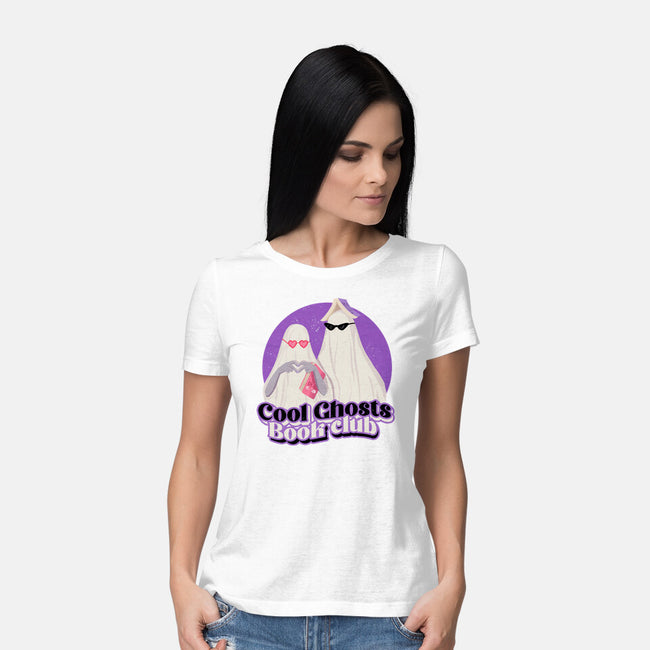 Cool Ghosts Book Club-Womens-Basic-Tee-Paola Locks