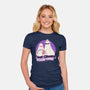 Cool Ghosts Book Club-Womens-Fitted-Tee-Paola Locks