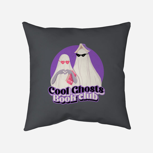 Cool Ghosts Book Club-None-Non-Removable Cover w Insert-Throw Pillow-Paola Locks