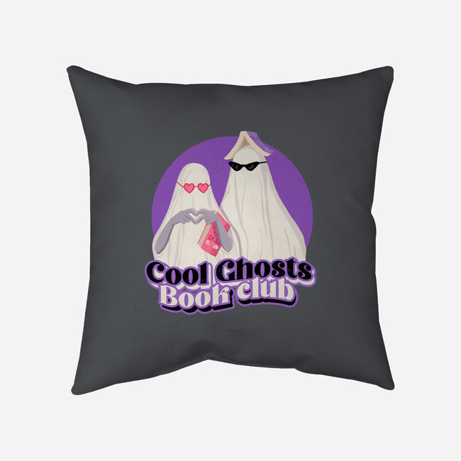 Cool Ghosts Book Club-None-Removable Cover-Throw Pillow-Paola Locks