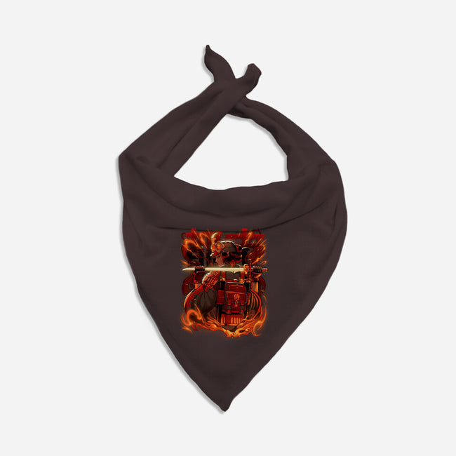 Fire Urban Samurai-Cat-Bandana-Pet Collar-Bruno Mota