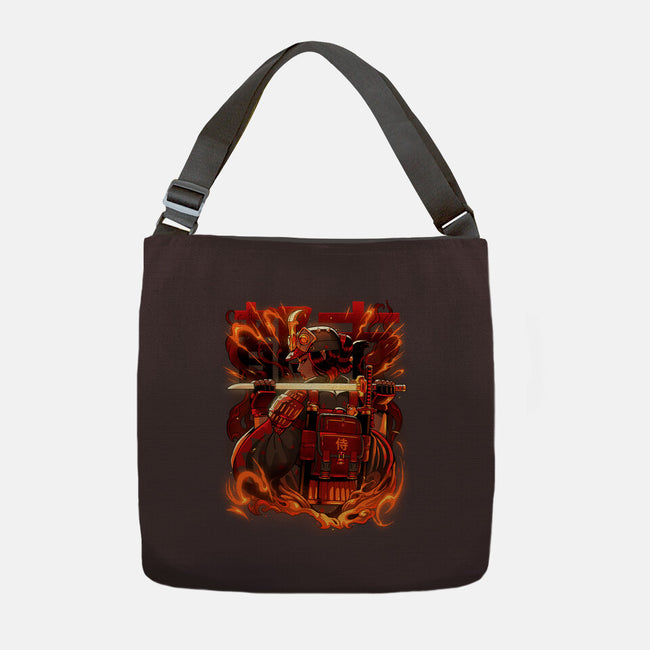 Fire Urban Samurai-None-Adjustable Tote-Bag-Bruno Mota