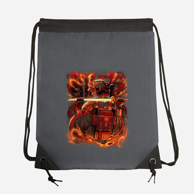 Fire Urban Samurai-None-Drawstring-Bag-Bruno Mota